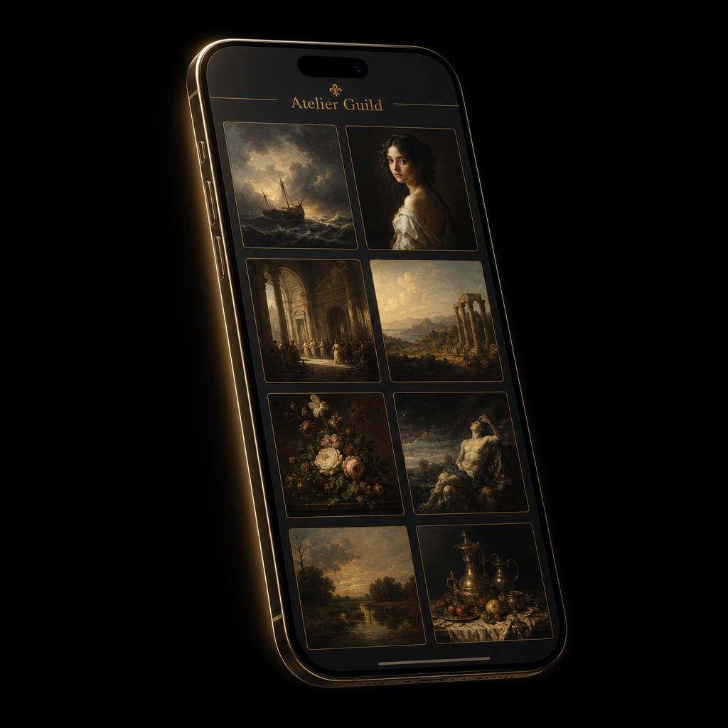 The Atelier Guild companion app interface